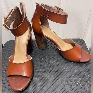 Elegant Madden Brown Leather Women's Heels